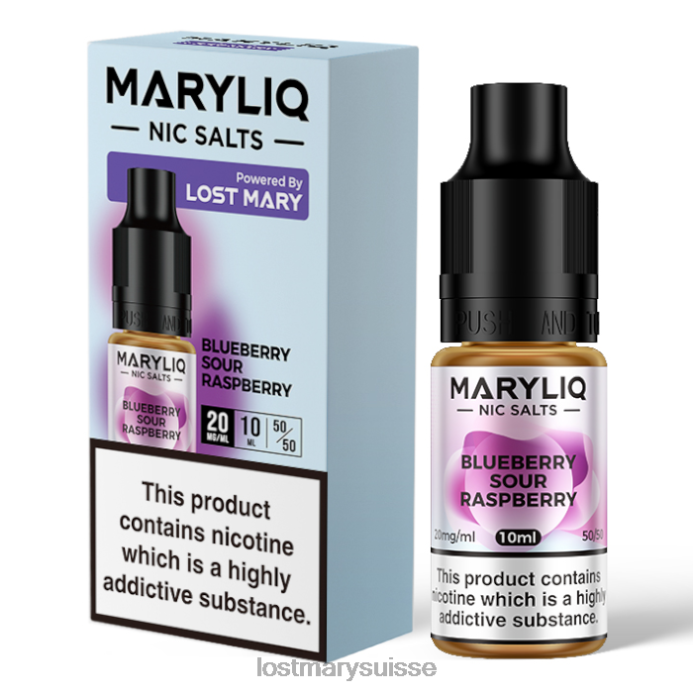 myrtille, framboise aigre Lost Mary Vape Sale | Sels de Nic Lost Mary Maryliq - 10 ml D046R207