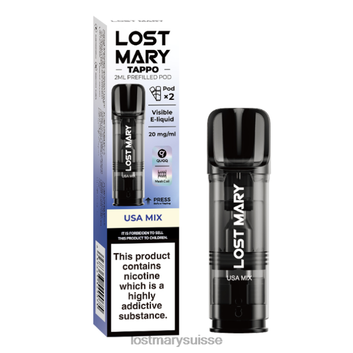 mélange des États-Unis Lost Mary Vape Avis | dosettes préremplies Lost Mary Tappo - 20 mg - 2pk D046R184