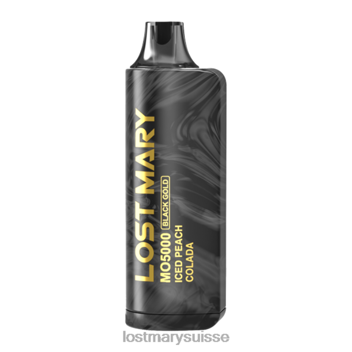 Colada glacée aux pêches Lost Mary Vape Flavors | perdu mary mo5000 édition or noir D046R95