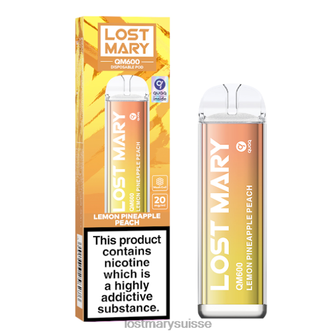 pêche citron ananas Lost Mary Puff | Vape jetable perdue Mary QM600 D046R163